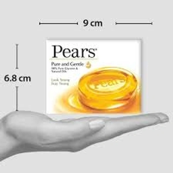 Pears Pure & Gentle Bathing Bar, 98% Pure Glycerin Natural Oils, Look Young Stay Young - 125g