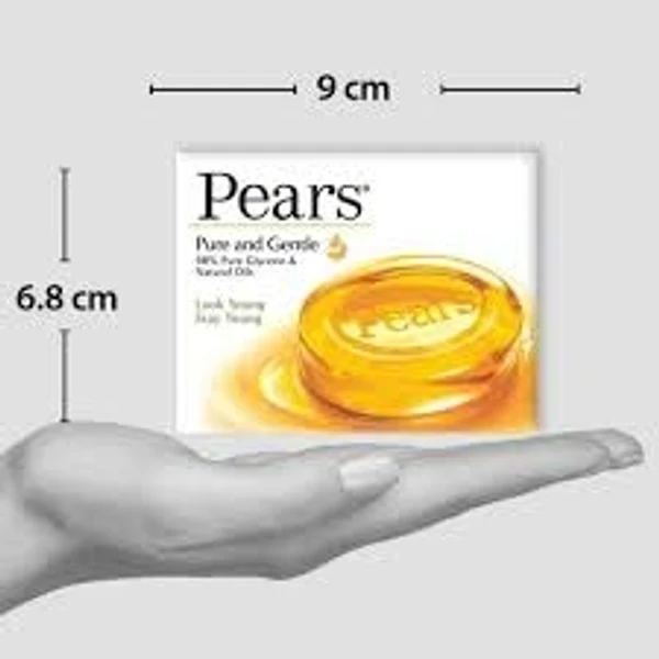 Pears Pure & Gentle Bathing Bar, 98% Pure Glycerin Natural Oils, Look Young Stay Young - 125g (Pack Of 3