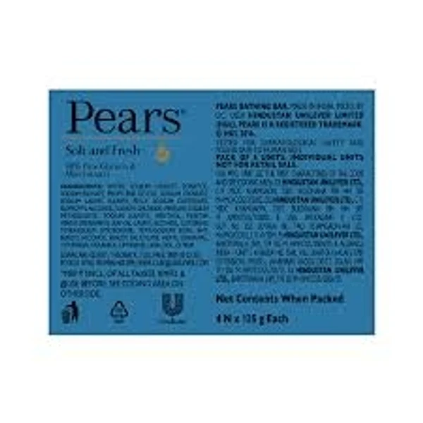 Pears Soft & Fresh, 98% Pure Glycerin & Mint Extracts , Look Young - Stay Young - 75g