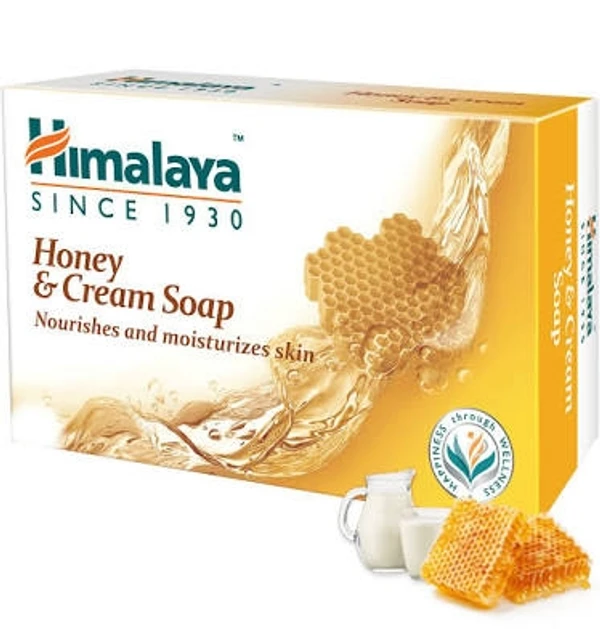 Himalaya Honey & Cream Soap, Nourishes & Moisturizes Skin - 125g (Pack Of 8)