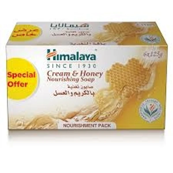 Himalaya Honey & Cream Soap, Nourishes & Moisturizes Skin - 125g (Pack Of 8)