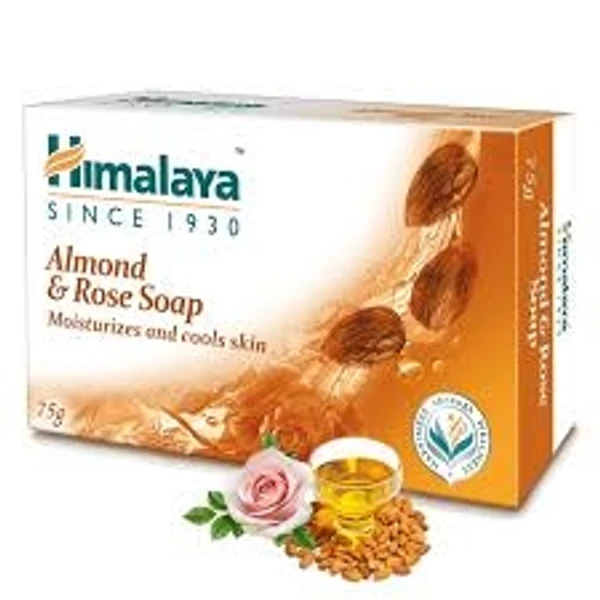 Himalaya Almond & Roses Soap, Moisturizes & Cool Skin  - 75g