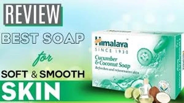 Himalaya Cucumber & Coconut Soap, Refreshes & Rejuvenates Skin - 75g