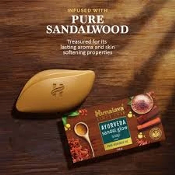 Himalaya Ayurveda Sandal Glow Soap With Pure Ayurvedic Oil  - 75g