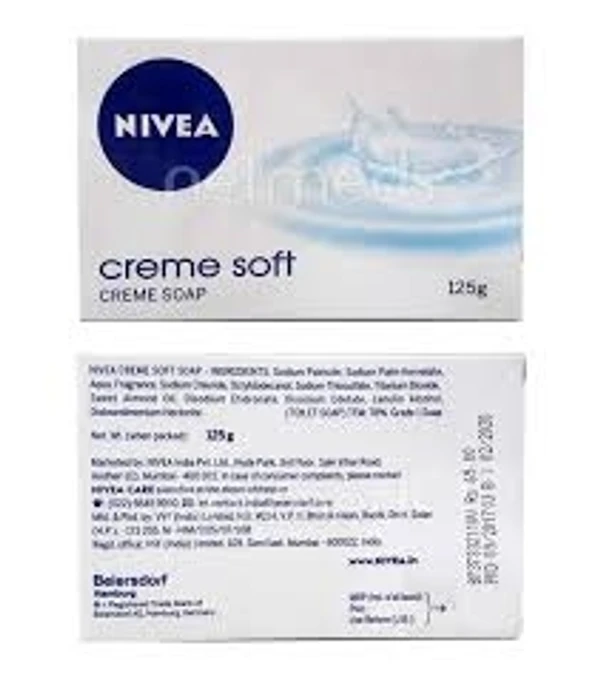 Nivea  Creme Soft , Creme Soap - 125g (Pack Of 4)