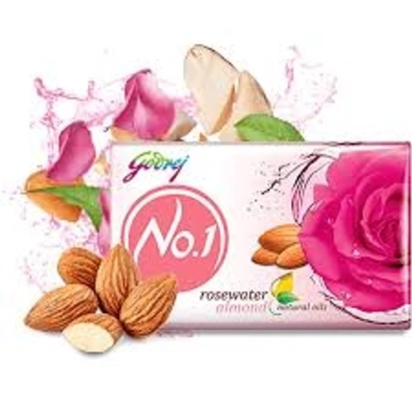 Godrej Rosewater & Almond - Natural Oils - 100g (Pack Of 5)