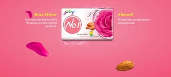 Godrej Rosewater & Almond - Natural Oils - 100g (Pack Of 5)