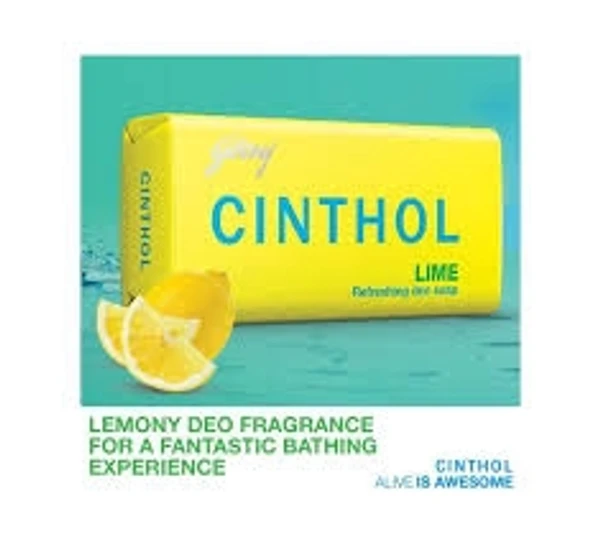 Cinthol Lime- Refreshing Deo Soap - 100g (Buy 4 Get 1 Free)