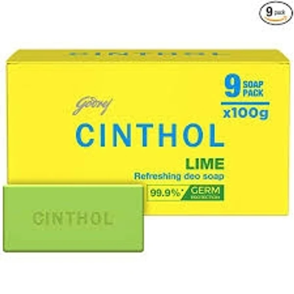 Cinthol Lime- Refreshing Deo Soap - 100g (Buy 4 Get 1 Free)