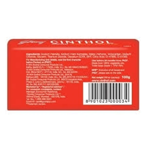 Cinthol Original Deodorant & Complexion Soap - 100g (Pack Of 8)