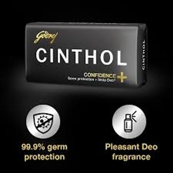 Cinthol Health Soap, Intense Deo Fragrance, 99.9% Germ Protection - 100g (Pack Of 2)