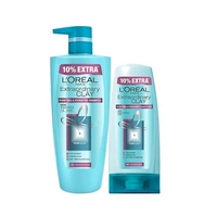 Loreal Paris Extraordinary Clay Purifying & Hydrating Shampoo- Oily Scalp & Hair - 72 Hr Fresh Hair  - 704ml