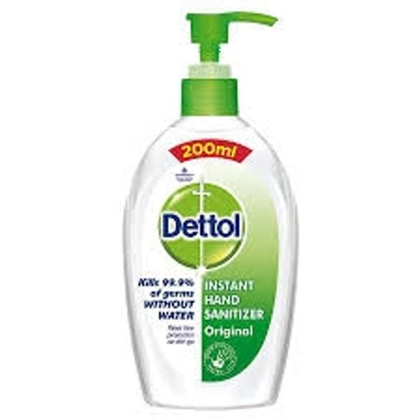 Dettol Instant Hand Sanitizer Original, 99.9% Germs Without Water - 200ml