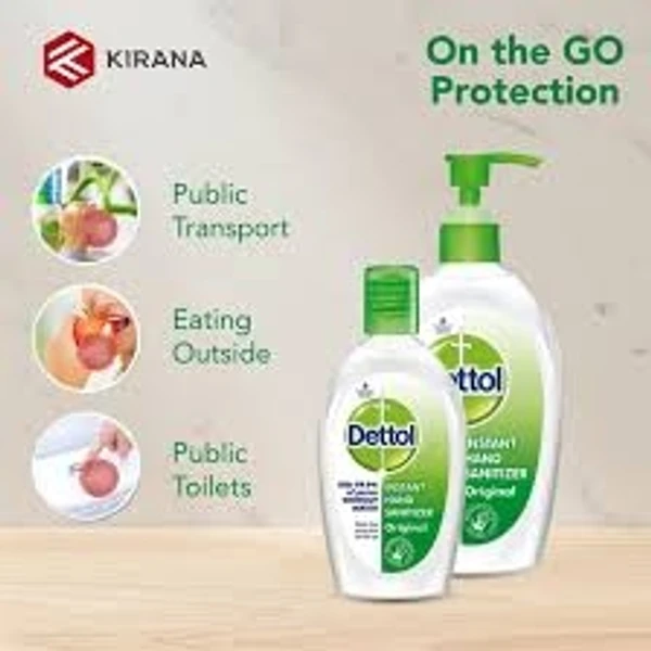 Dettol Instant Hand Sanitizer Original, 99.9% Germs Without Water - 200ml