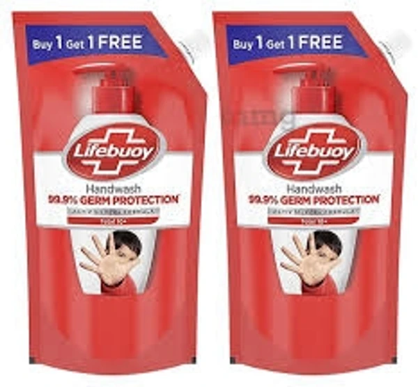 Lifebuoy Germ Protection Hand Wash Total 10, Active Silver Formula, Germ Protection In 10 Seconds - 750ml