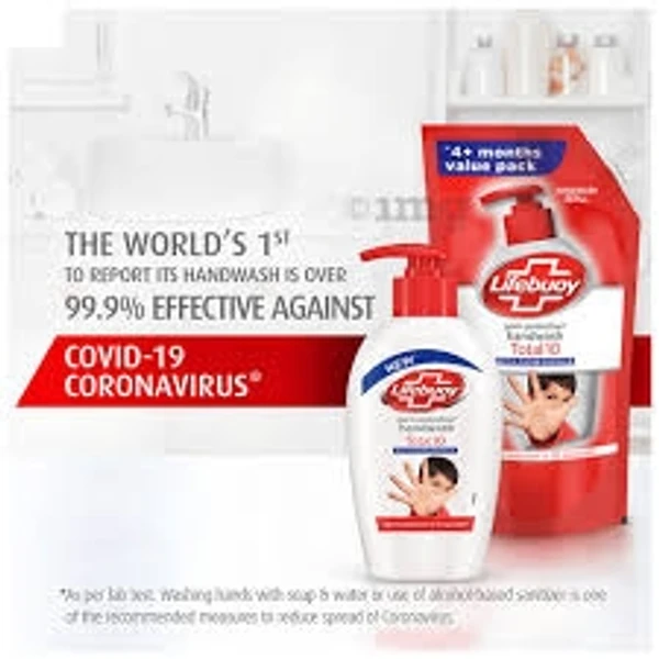 Lifebuoy Germ Protection Hand Wash Total 10, Active Silver Formula, Germ Protection In 10 Seconds - 750ml