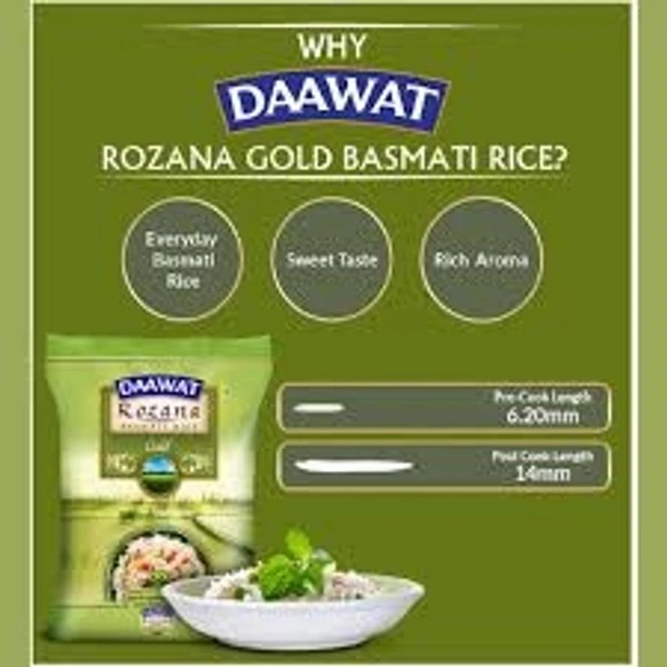 Daawat Basmati Rice Rozana Gold - 1kg