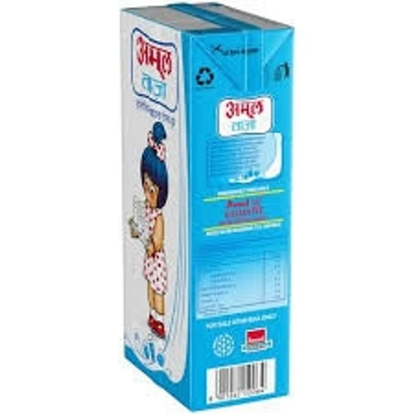 Amul Taaza Homogenised Toned Milk  - 1Ltr - Carton