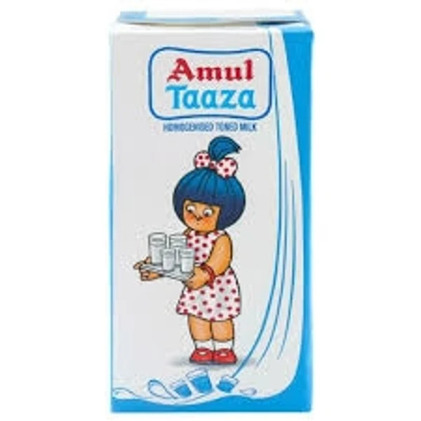 Amul Taaza Homogenised Toned Milk  - 1Ltr - Carton