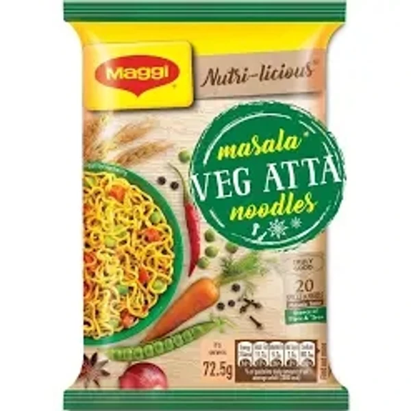 Maggi Nutri Lucious Masala Veg Atta Noodles - 72.5g -pouch