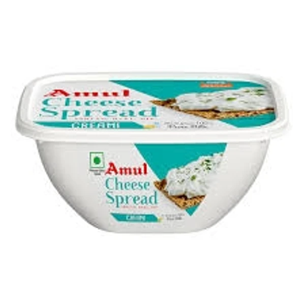 Amul Cheese Spread - Creami, Made From 100% Pure Milk,  - 180g -Tab