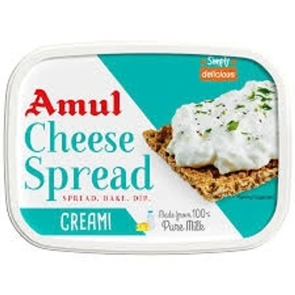 Amul Cheese Spread - Creami, Made From 100% Pure Milk,  - 180g -Tab