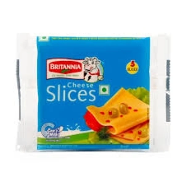 Britannia Cheese Slices  - 100g -(5 Slices ×20g Each)