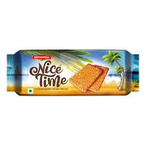 Britannia Nice Time Coconut Biscuit, Sugar Showered Coconut Biscuit  - 59.4g