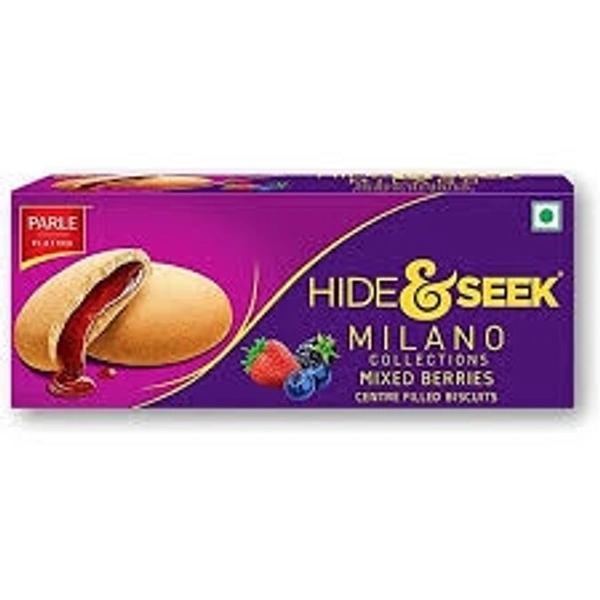 Parle  Hide And Seek  Milano  Centre Filled Biscuits, Mixed Berries  - 75g