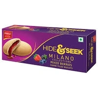 Parle  Hide And Seek  Milano  Centre Filled Biscuits, Mixed Berries  - 75g