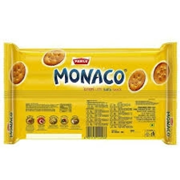 Parle Monaco Classic Biscuits- Crispy Light, Salty Snack  - 52.2g