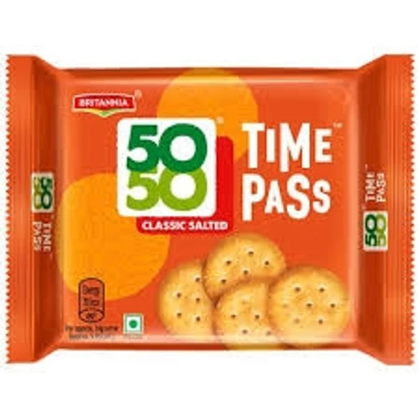 Britannia  50-50 Timepass Classic Salted Biscuits  - 66g