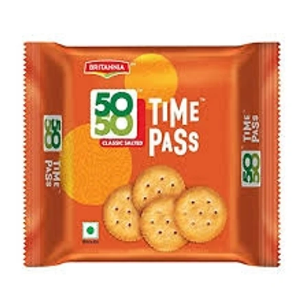 Britannia  50-50 Timepass Classic Salted Biscuits  - 66g