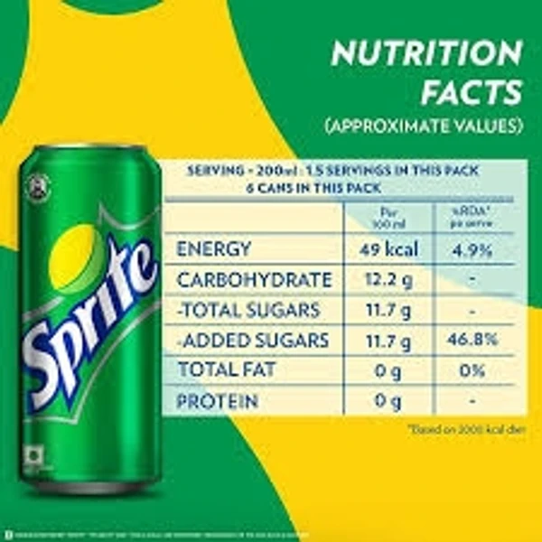 Sprite  Soft Drik Refreshing  - 300ml- Can