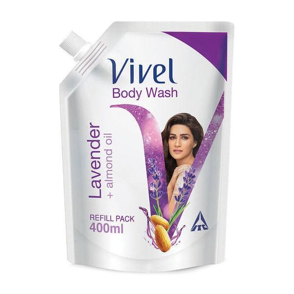 Vivel Body Wash -Lavender And Almond Oil  - 400ml - Refill Pouch