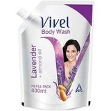 Vivel Body Wash -Lavender And Almond Oil  - 400ml - Refill Pouch
