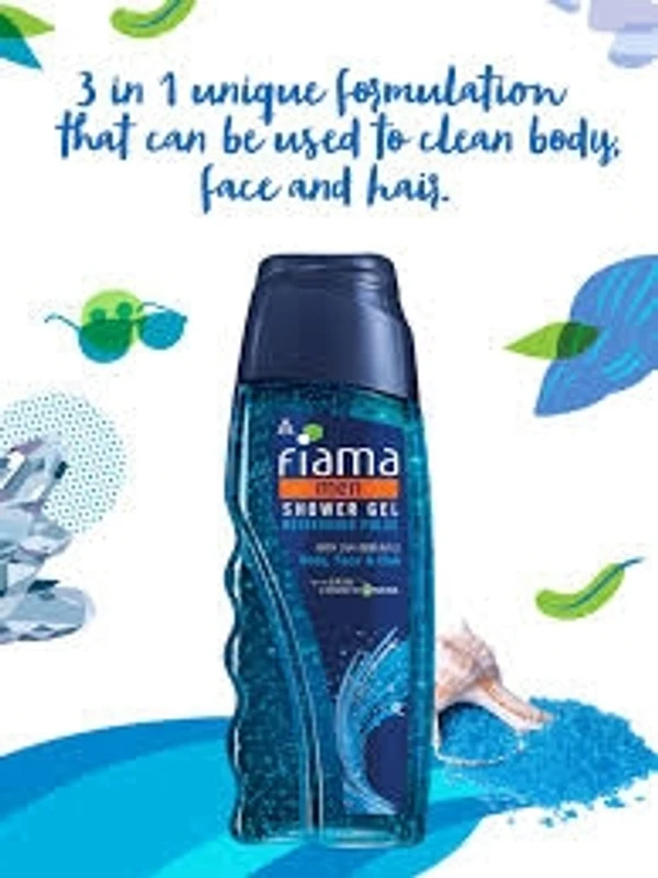 Fiama Shower Gel Refreshing - Pulse For Men With Sea minarals - 250ml