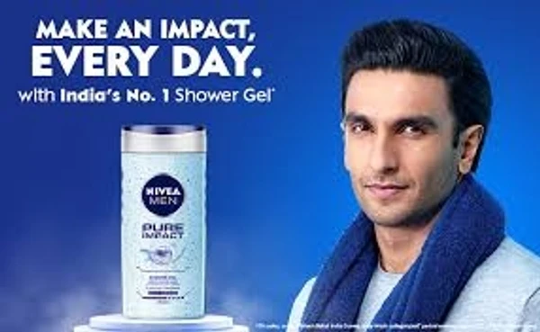 Nivea Pure Impact Shower Gel - With Micro Purticels, Purifying, Freshness For Body, Face & Hair - 250ml