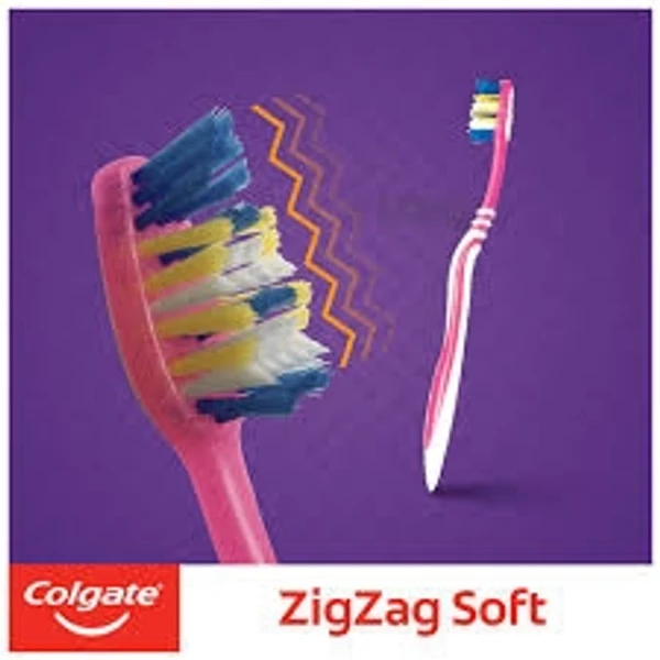 Colgate Zigzag+ Antibacterial Toothbrush Medium - 1Pcs