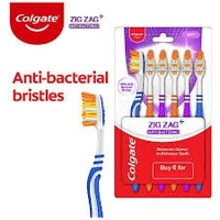 Colgate Zigzag+ Antibacterial Toothbrush Medium - 3pcs