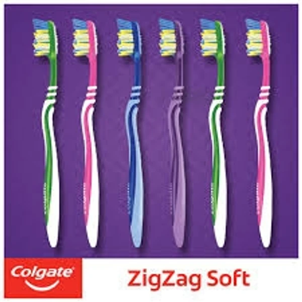 Colgate Zigzag+ Antibacterial Toothbrush Medium - 3pcs