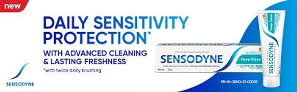 Sensodyne Toothpaste Deep Clean, Sensitive For Advanced Cleaning And Lasting Freshness - 70g