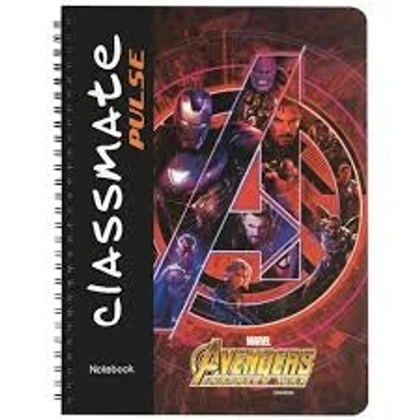 Classmate  Pulse Spiral Notebook- Unruled, For School & Office Use - 160pages