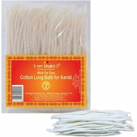 Om Bhakti Lamp Wicks- Wick For Diya Cotton Long Batti 5 - 75pcs