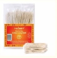 Om Bhakti Lamp Wicks- Wick For Diya Cotton Long Batti 5 - 75pcs