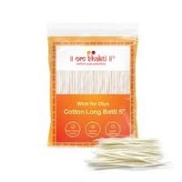 Om Bhakti Lamp Wicks- Wick For Diya Cotton Long Batti 5 - 75pcs
