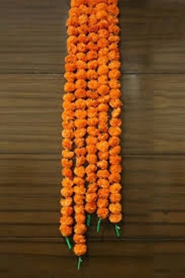 Garland Marigold Flower, Orange, 2ft - 1pcs, orange