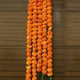Garland Marigold Flower, Orange, 2ft - orange, 1pcs