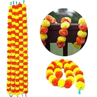Garland Marigold Flower, Orange & Yellow Mixed,2ft - 1pcs