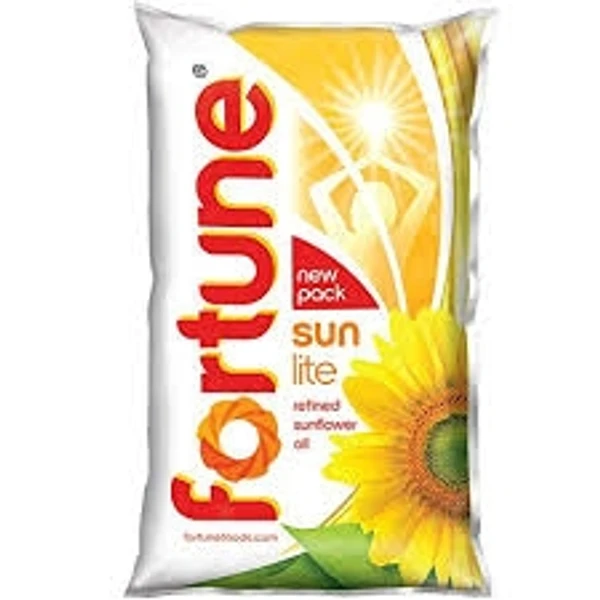 Fortune Sun lite Refined Sunflower Oil  - 1L-pouch